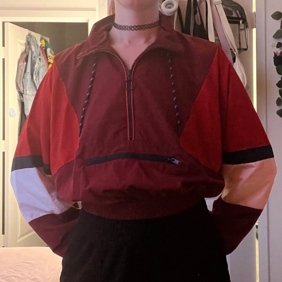 🌬️ Colorblock Windbreaker - Picture 1 of 6